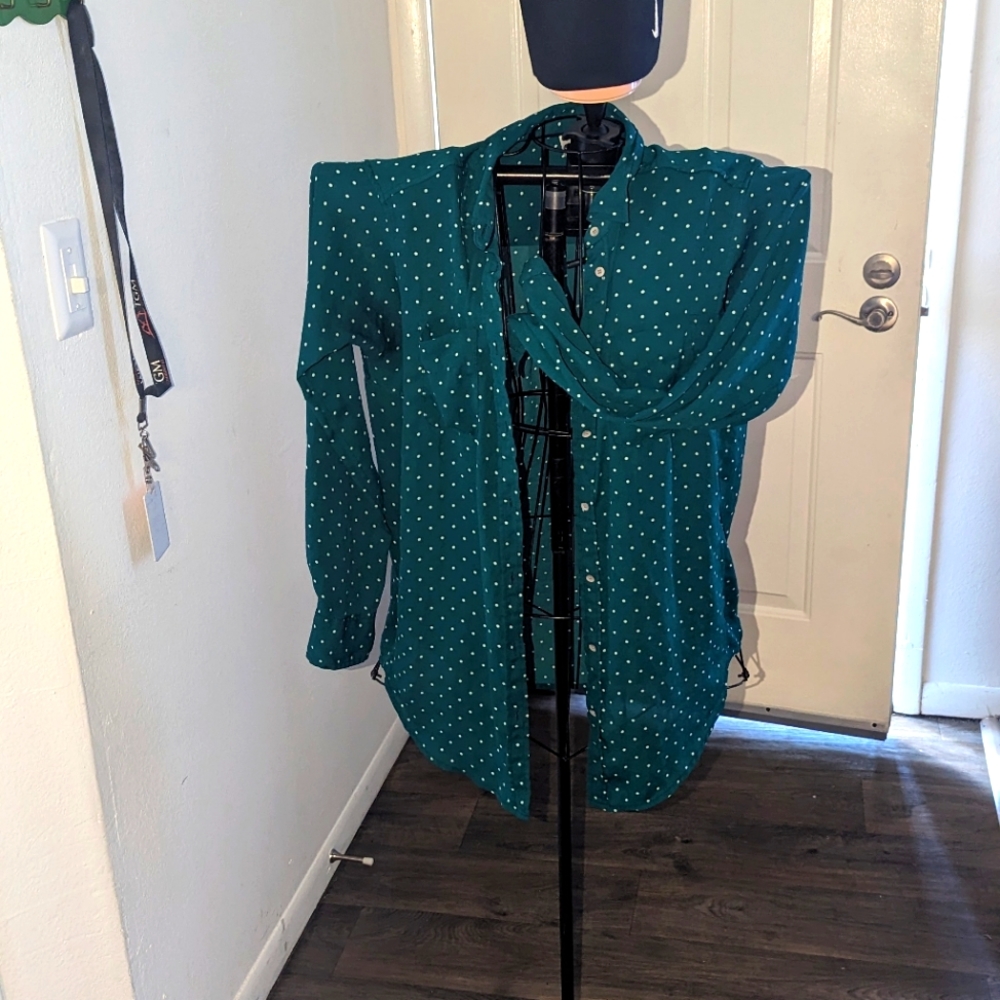 Sheer button up blouse